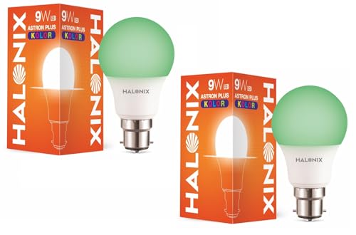 LED BULB ASTRON PLUS 9W B22 GREEN PACK2