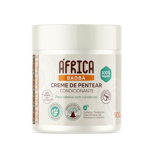 APSE Creme de Pentear África Baobá | Hidratação, Definição e Proteção Térmica para Cabelos Cacheados, Crespos e Ondulado...
