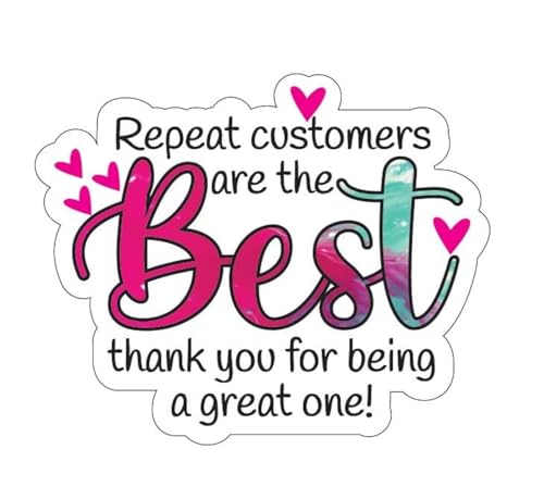 500pcs Repeat Customers are The Best Stickers Roll, Boutique Handmade Stickers, Pink Thank You Stickers Small Business Freebies Customer Appreciation Stickers