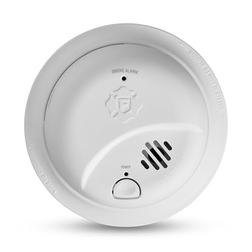 First Alert Smoke Alarm, 10-Year Sealed Battery Detector with Test & Silence Button, SMI110, 1-Pack