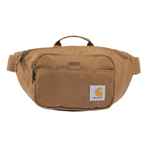 Carhartt Classic Adjustable Sling Bag, Durable, 600-Denier Water Resistant Hip Pack, Essential Waist Pack (Carhartt Brown)