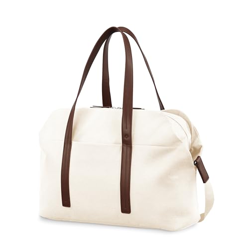 Samsonite Virtuosa Weekender Duffel Overnight Bag with Laptop Computer Sleeve, Off White