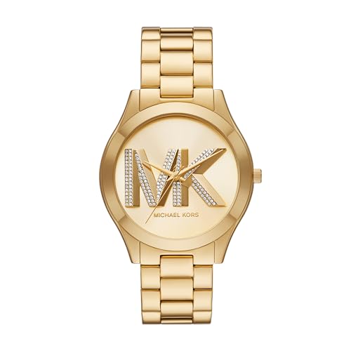 Michael Kors Slim Runway Three-Hand Gold-Tone Stainless Steel Women's Watch (Model: MK4732)