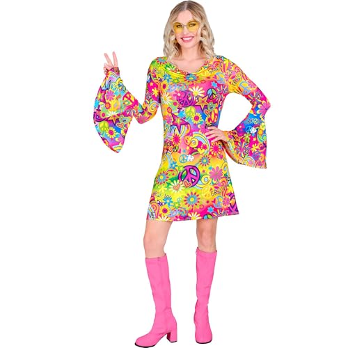 W WIDMANN MILANO Party Fashion - Costume 60s Dress, Hippie, Reggae, Flower Power, Disco Fever, Schlagermove