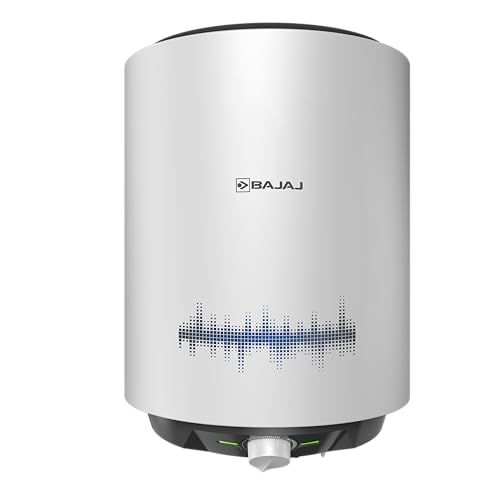 Bajaj Shield Series New Shakti 15L Storage Wall Mount Water Heater For Home, 5-Star Rated Geyser, Child Safety Mode, 7-Yr Tank, 6-Yr Element, 2-Yr Pro