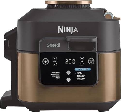 (-36%) Ninja Speedi Multikocher, 5,7L, 10-in-1 Multicooker, Airfryer Heißluftfritteuse, Slow Cooker Langsamkochen, Grillen, Backen, Schwarz & Kupfer ON400EUCP