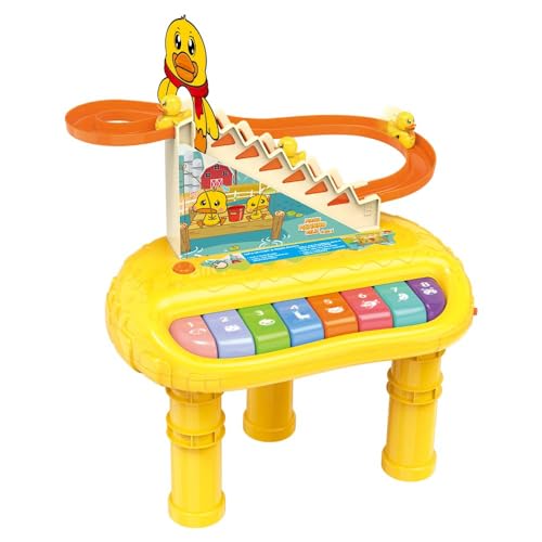 Piano Infantil Patinho Feliz 2 em 1 DM Toys Amarelo