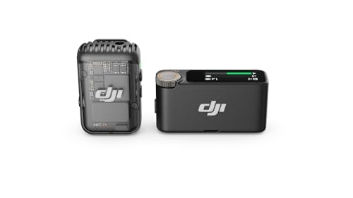 (-35%) DJI Mic 2 (1 Sender + 1 Empfänger), kabelloses Mikrofon mit intelligenter Rauschunterdrückung, interne 32-Bit-Float-Aufnahme, optimierter Sound, 250 m Reichweite, Mikrofon für iPhone, Android