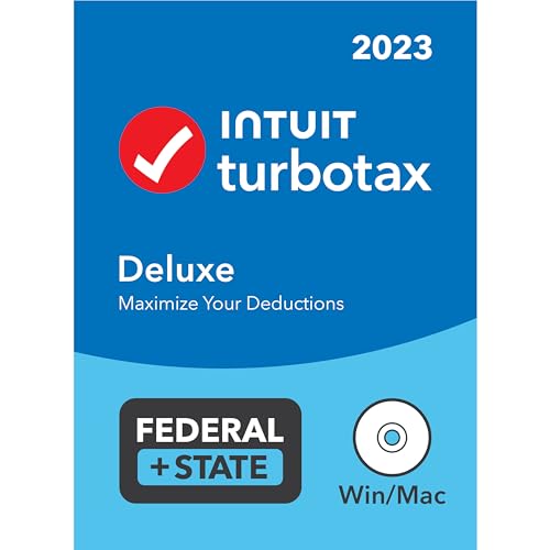 TurboTax Deluxe 2023, Federal & State Tax Return [PC/Mac Disc]