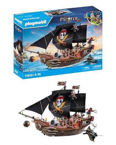 (-45%) PLAYMOBIL Pirates 71530 Großes Piratenschiff, aufregende Seeschlachten und geheime Schatzsuchen auf hoher See, inklusive Kanonen, Geschossen und Anker, detailreiches Spielzeug für Kinder ab 4 Jahren