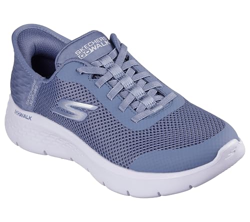 Skechers Women's Go Walk Flex Hands Free Slip-Ins-Grand Entry Sneaker, Blue, 7.5