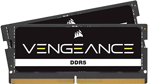 CORSAIR VENGEANCE SODIMM DDR5 RAM 32GB (2x16GB) Bis zu 5600MHz CL48-48-48-90 1.10V Intel XMP 3.0 Laptop-Speicher – Schwarz (CMSX32GX5M2A5600C48)