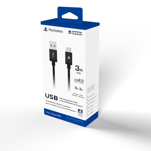 HORI USB Charging Play Cable for PlayStation® 5 - Officially Licensed by Sony