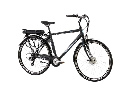 ⚡ BLITZDEAL (-43%) F.lli Schiano E-Moon, E Bike für die Stadt 28 Zoll, 36V 13Ah Abnehmbarer Akku, Motor 250W 40Nm, City Ebike für Herren, Schwarz