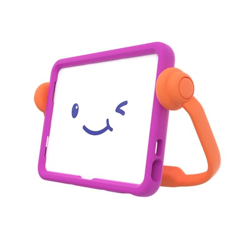 Speck iPad Case for Kids - Heavy Duty Protective Case for 10.9 Inch iPad 10th Generation - Multi-Range Stand & Handle - Works for Car Headrests & Table Top Watching - Violet/Flux Orange