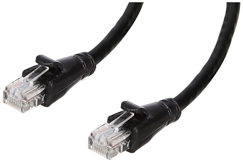 amazon basics RJ45 Cat-6 Ethernet Patch/LAN Cable for Personal Computer - 3 Feet (Black)