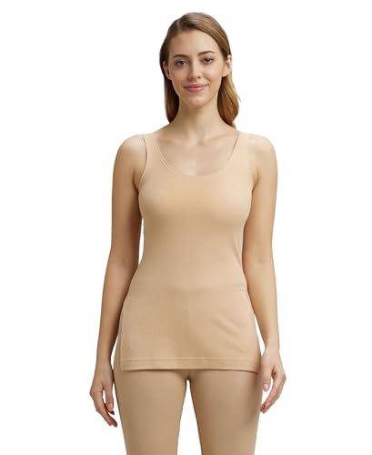 2500 Women's Super Combed Cotton Rich Thermal Tank Top with Stay Warm Technology_Skin_M