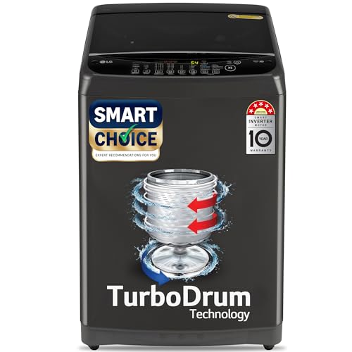 LG Smart Choice, 9 Kg, 5 Star, Smart Inverter Technology, Turbodrum, Fully Automatic Top Load Washing Machine