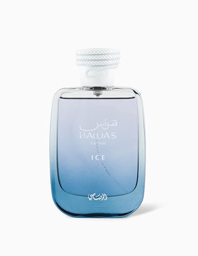 RASASI Hawas Ice for Men Eau de Parfum, 100ml(3.4 Oz), Premium Arabian Fragrance