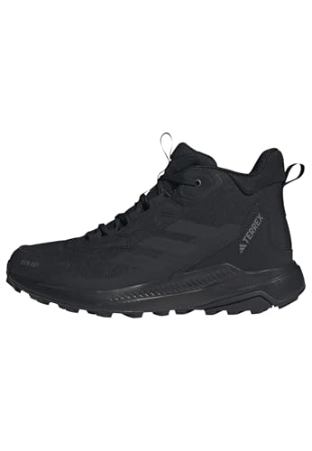 adidas Men's Terrex Anylander Mid Top Rain.RDY Hiking Sneaker, Black/Black/Grey, 11