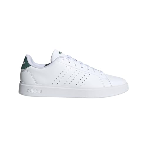 adidas Men's Advantage 2.0, White/Black/Collegiate Green, 10.5
