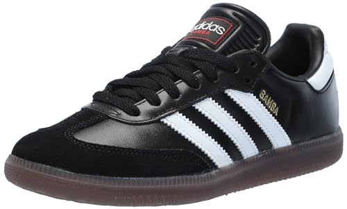 adidas Unisex-Adult Samba Indoor, Black/White/Vivid Red, 11