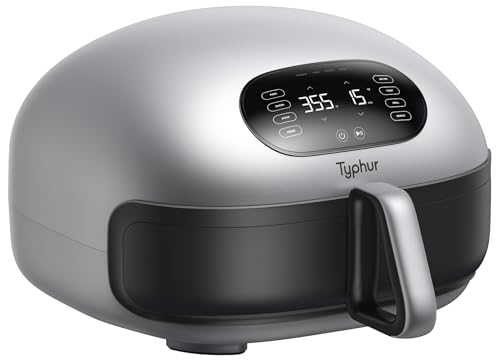 Typhur Dome 2 Air Fryer, Extra Large Airfryer with Superior Airflow, Self-cleaning Smart Digital Fryer with PFAS free Basket for Quick Easy Meals, Fits a 12" Pizza or 4-Slice Toast