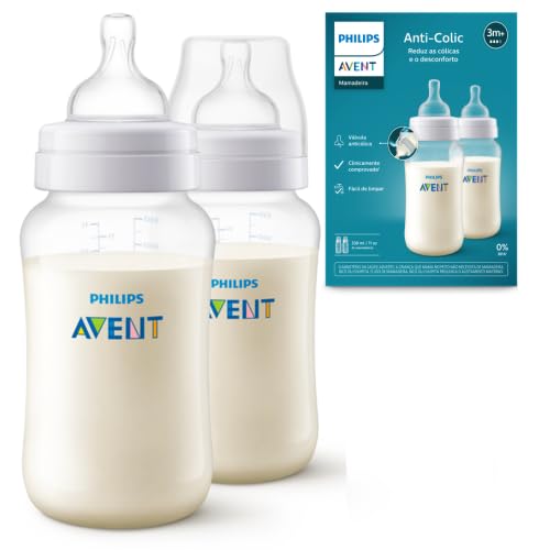 Philips Avent Kit Duplo Mamadeira Anti-colic 330ml, Transparente, Scy106/02