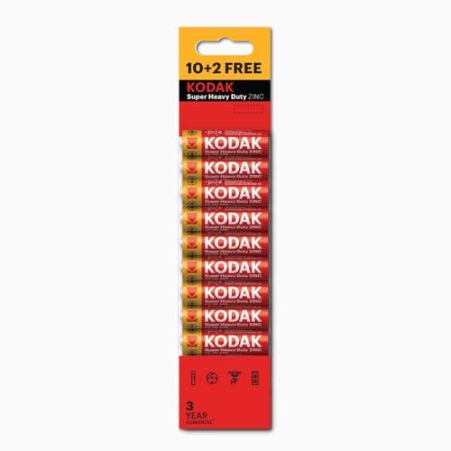Kodak Heavy Duty AA Batteries, 12-Pack