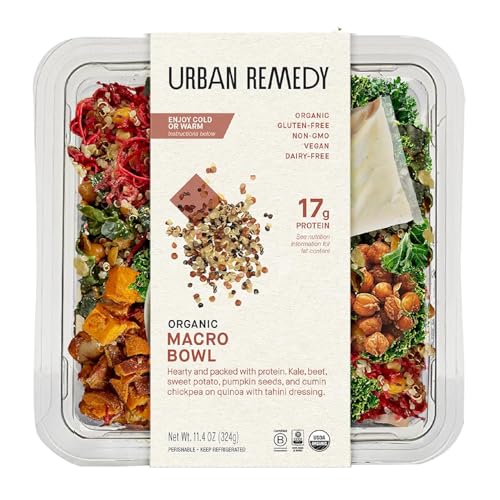 Urban Remedy Organic Macro Bowl, 11.4 oz, Hearty Plant-Based Meal with Quinoa, Kale & Sweet Potatoes, Ready-to-Eat, Gluten-Free, Vegan, Healthy On-the-Go Lunch or Dinner