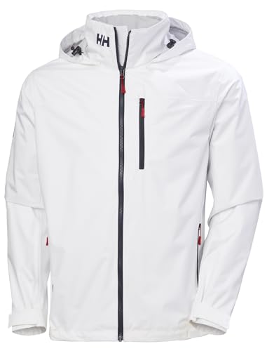 Helly-Hansen Men's Crew Hooded Jacket 2.0, 001 White, Large
