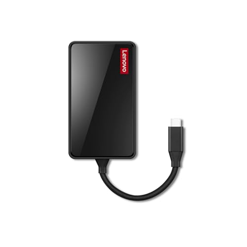 Lenovo 100 USB-C Travel Dock (Charging Host Upto 100W | 3xUSB-A 3.0 | 1 x HDMI 1.4, 4K @ 30 Hz |1 x Video Output| 1 x VGA, Up to 1920 x 1080 @ 60 Hz |