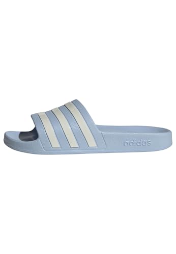 (-30%) adidas Damen Adilette Aqua Slides Sandal, Glow Blue/Zero Metalic/Zero Metalic, 40.5 EU