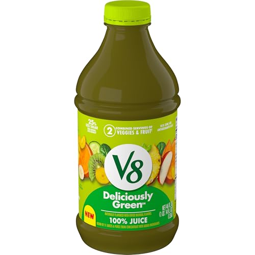 V8 Deliciously Green 100% Fruit and Vegetable Juice, 46 fl oz Bottle