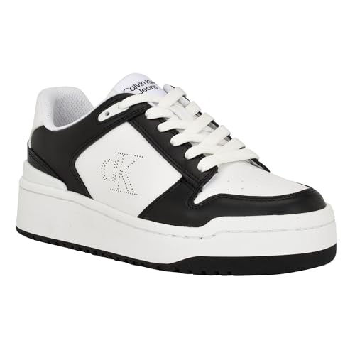 Calvin Klein Women's Ashier Sneaker, Black 001, 6
