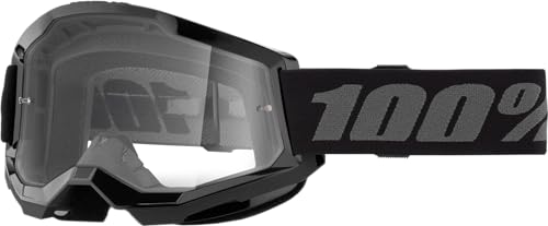 100-Percent Strata 2 Goggles OSFM Black/Clear Lens