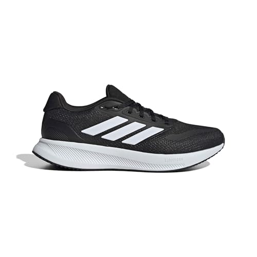 (-25%) adidas Herren Runfalcon 5 Wide Running Shoes, Core Black/Cloud White/Core Black, 43 1/3 EU