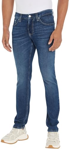 🔥 SELTEN SO GÜNSTIG (-70%) Tommy Jeans Herren Jeans Hose Scanton Slim Fit, Blau (Denim Dark), 29W/36L