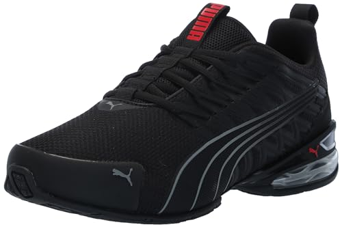 PUMA Mens Voltaic Evo Cross Trainer, PUMA Mens Black-Stormy Slate-for All Time Red, 8.5