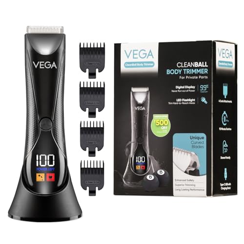 Cleanball Full Body Trimmer for Men|Private Parts, Pubic Hair, Balls, Manscaping, Body Multi-Purpose|IPX5 Waterproof|No Nicks or Cuts|90 Min Non-Stop 