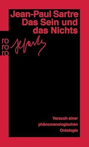 Das Sein und das Nichts Jean-Paul Sartre