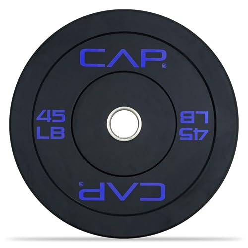 CAP Rubber Olympic Bumper Plate, Black, Amazon product image 1