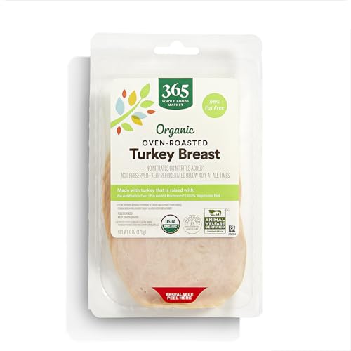 365 by Whole Foods Market Organic Oven Roasted Sliced Turkey, 6 OZ
