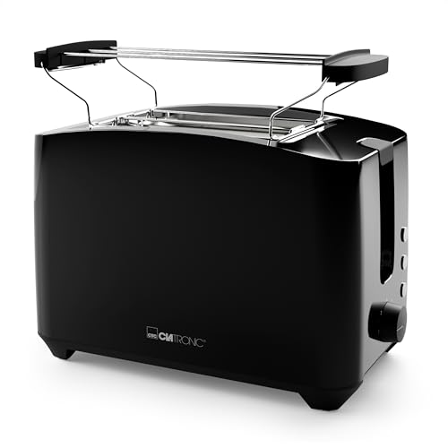 (-49%) Clatronic® 2-Scheiben Toaster | Brötchenaufsatz | Auftaufunktion | Aufwärmfunktion | Liftfunktion | einstellbarer Bräunungsgrad | Krümelschublade | TA 3801 Schwarz