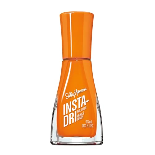 Sally Hansen Insta-Dri, Time Warmth, Quick Dry, Long Lasting, Opaque, Shiny Orange Nail Polish