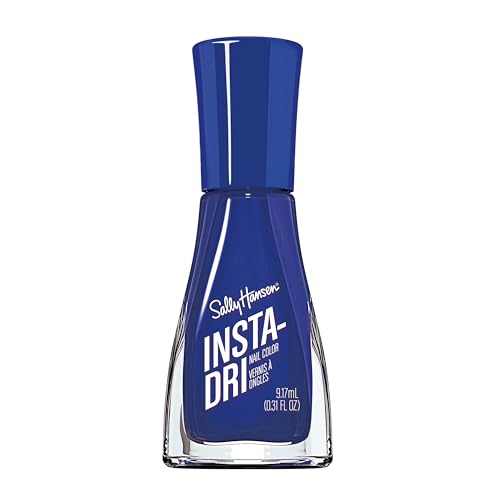 Sally Hansen Insta-Dri, On the Download, Quick Dry, Long Lasting, Opaque, Shiny Blue Nail Polish
