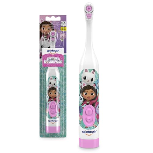 Spinbrush Gabby's Dollhouse Kids Electric Battery Toothbrush, Soft Bristles
