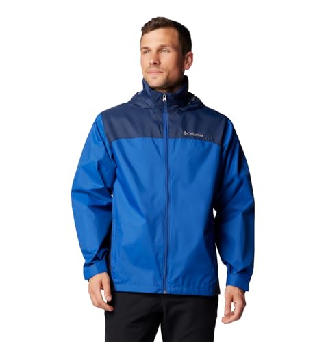 Columbia Men's Glennaker Lake II Rain Jacket, Mountain Blue/Collegiate Navy, Large