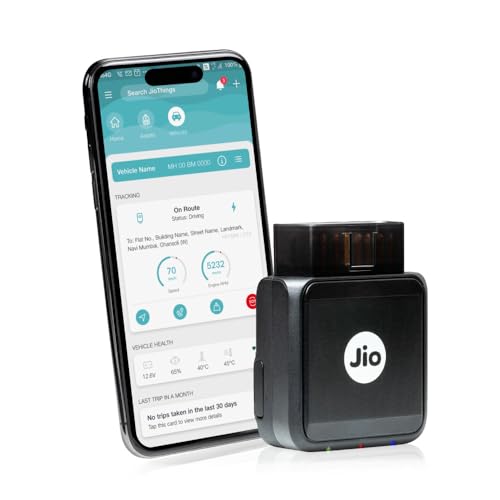 JioMotive OBD GPS Tracker & Wi-fi Router| 4G eSIM Plug n Play| Instant On/Off, Geo Fencing Alerts| 1 Year Free Subscription| Jio Locked | for Personal