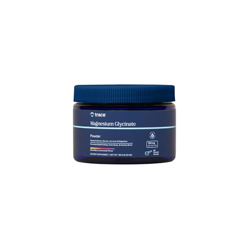 Trace Minerals Magnesium Glycinate Powder - Daily Magnesium Powder for Sleep Support - Calming Bedtime Drink - Natural & Gentle - Mixed Berry Lemonade - 180g (60 Servings)